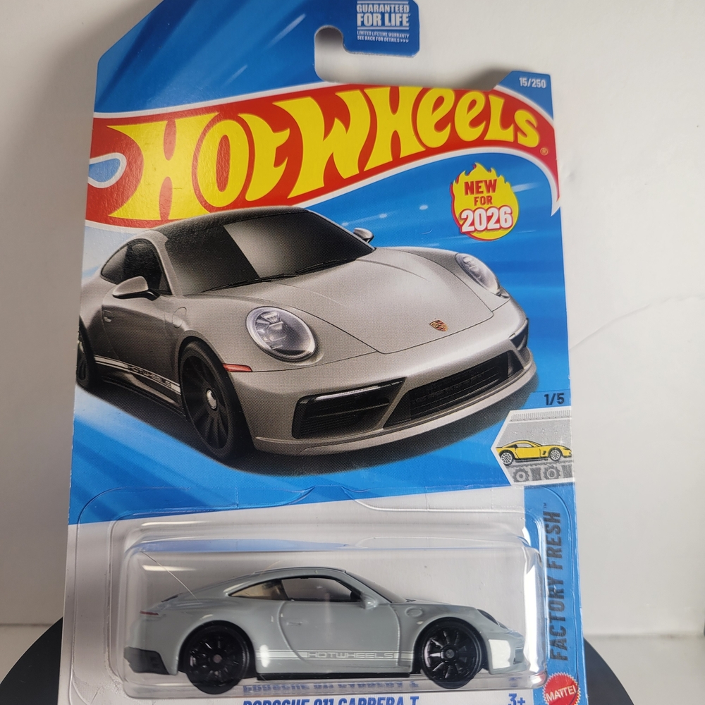 Hot Wheels Porsche 911 Carrera T Toy Car Grey